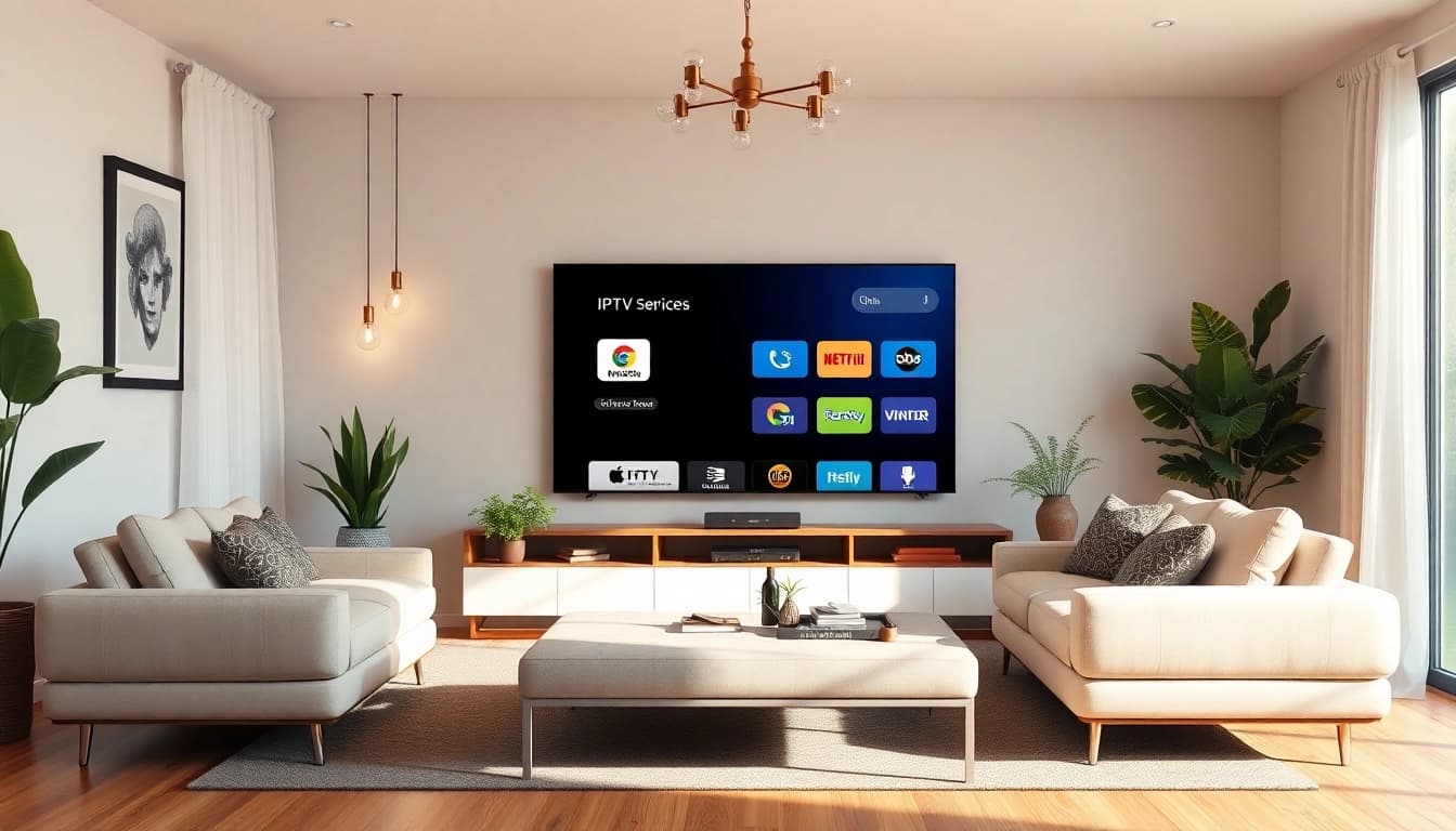Enjoy seamless viewing with IPTV kaufen on a stylishly adorned TV in a cozy living room.