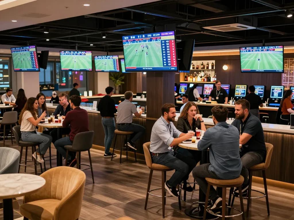 Experience live sports action and betting excitement at TOPBET sportsbook with engaged fans and vibrant atmosphere.