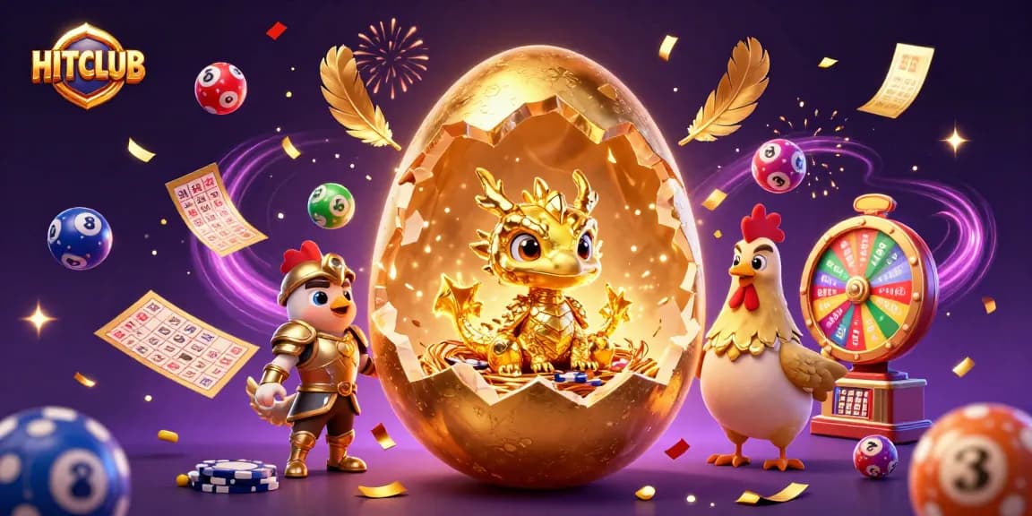 Experience HITCLUB’s thrilling casino scene with a golden dragon and dynamic game elements.