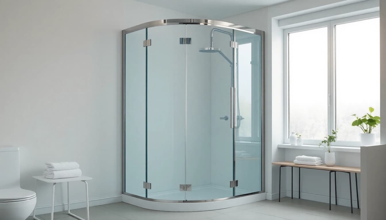 Moderne duschkabine 90x90 komplett in einem stilvollen Badezimmer mit eleganten Akzenten.