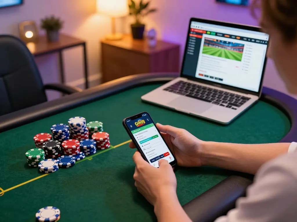 Engaging moment of playing Go99 casino app on smartphone with vibrant betting setup