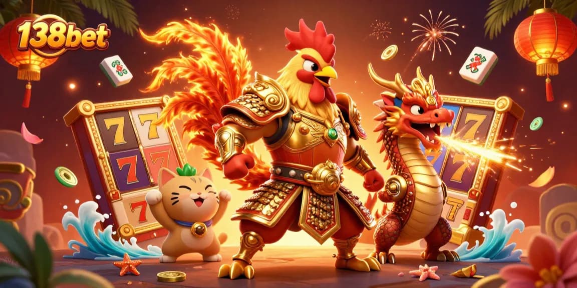 Engage in thrilling gaming offerings with 138bet, featuring vibrant characters and rich casino elements.