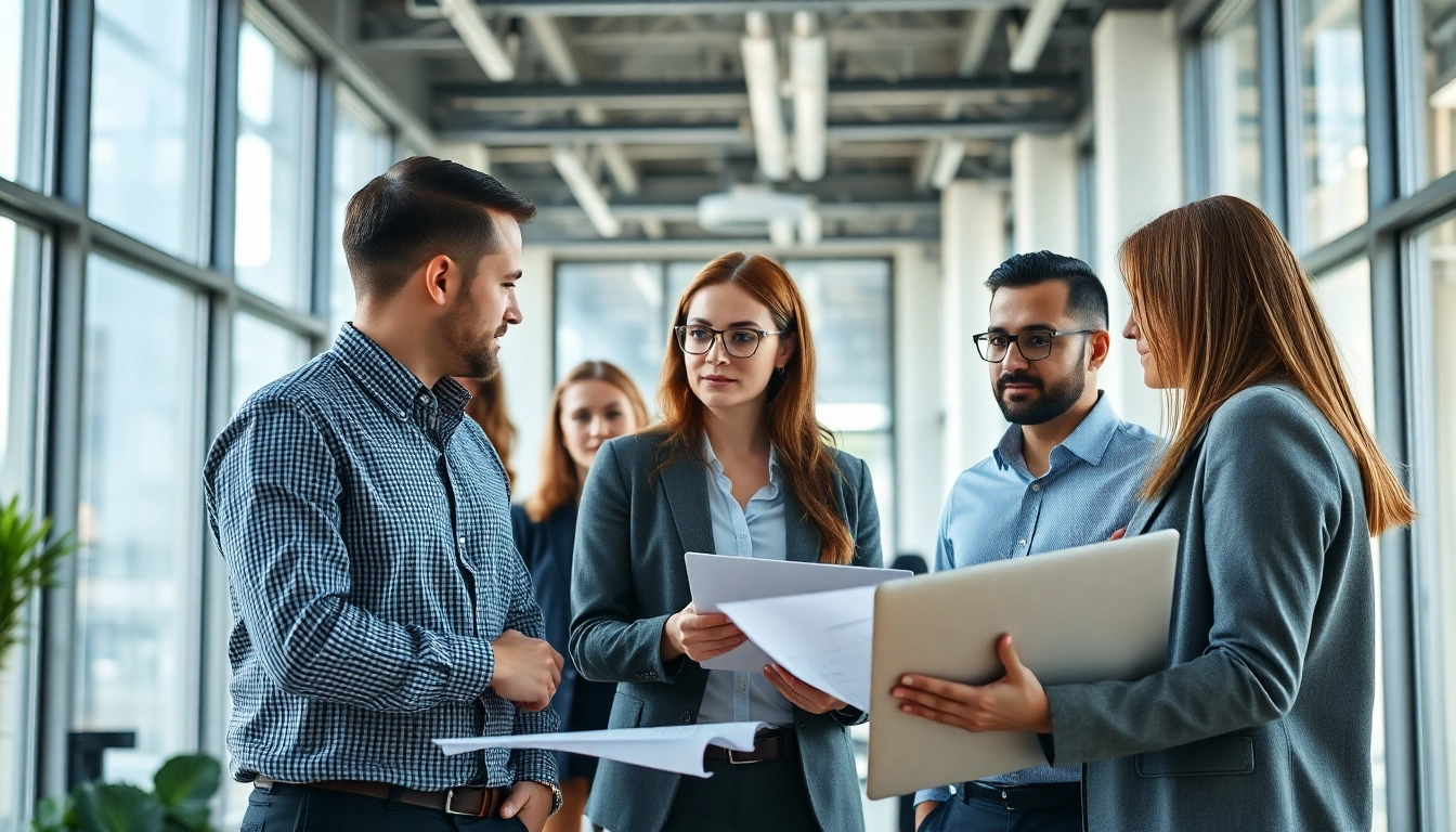 Headhunter Ingenieure unterstützen Ingenieure bei der Jobsuche in modernen Büros.