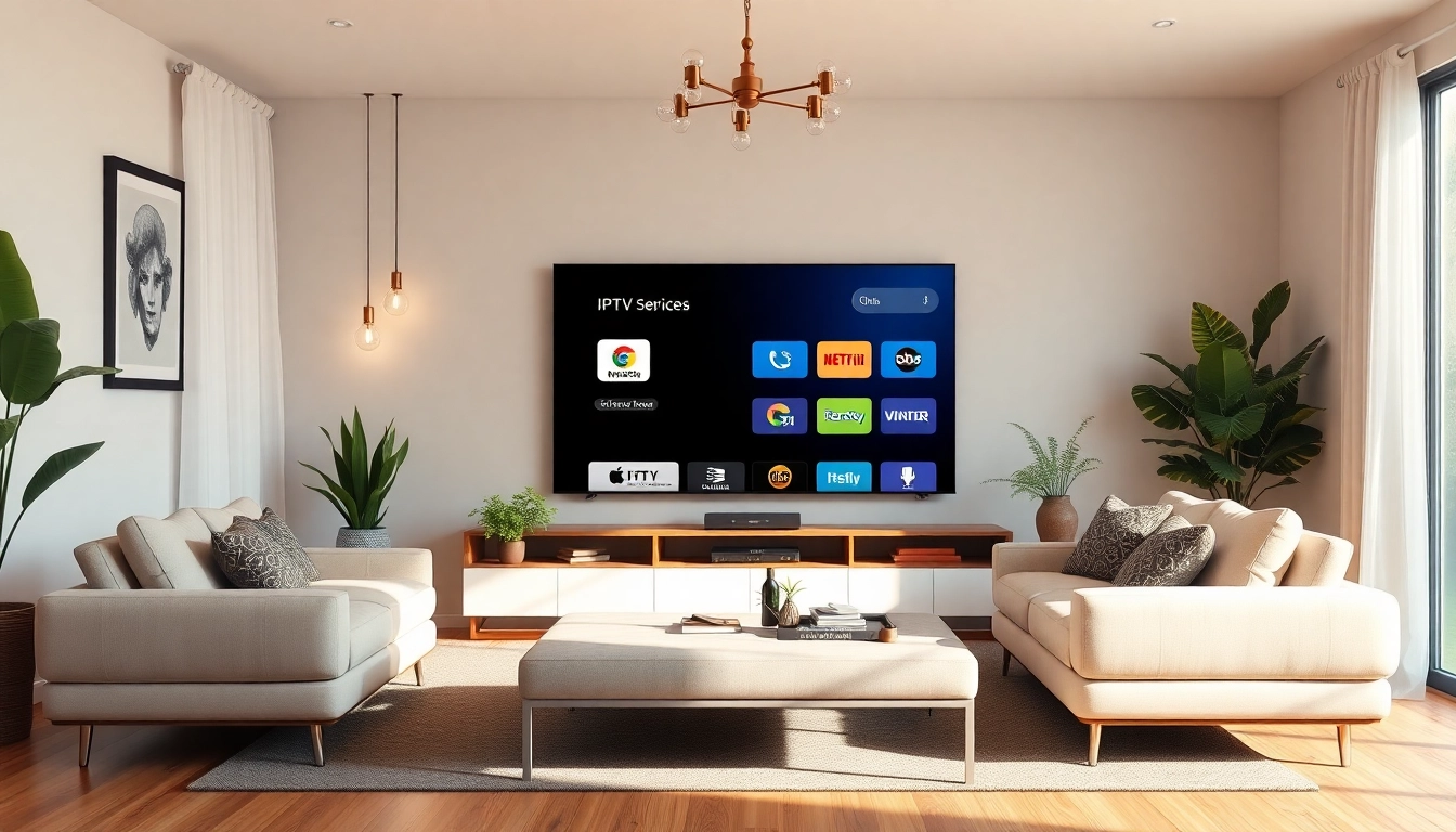 Enjoy seamless viewing with IPTV kaufen on a stylishly adorned TV in a cozy living room.