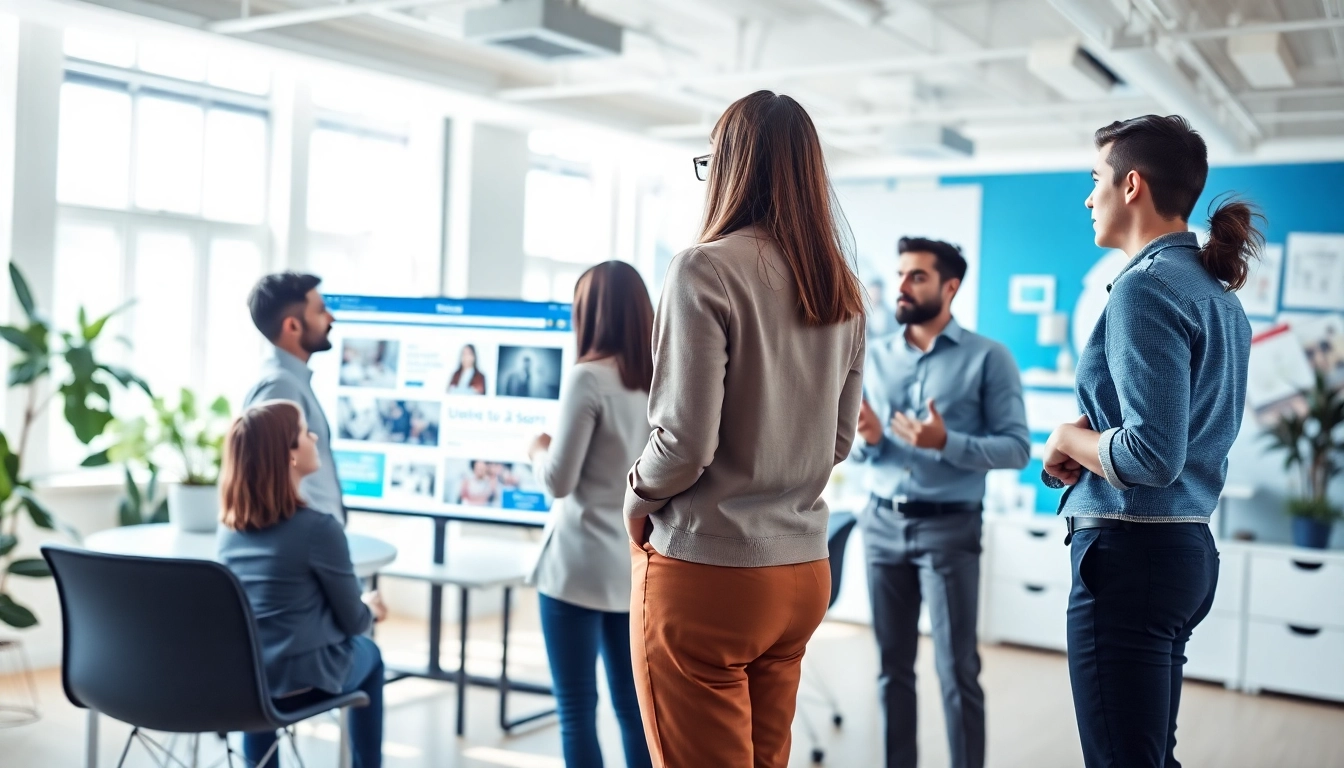Hüsig Webdesign Marketing zeigt ein kreatives Team in einem modernen Büro bei der Website-Gestaltung.