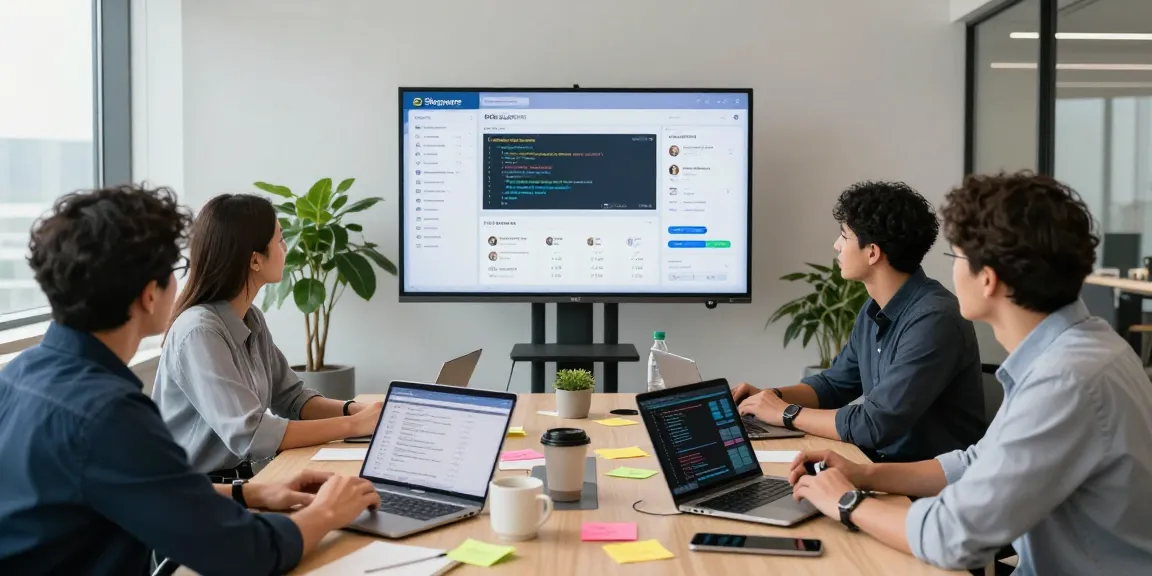 Das Team von SP Webconsulting arbeitet in einem modernen Büro an E-Commerce-Lösungen.
