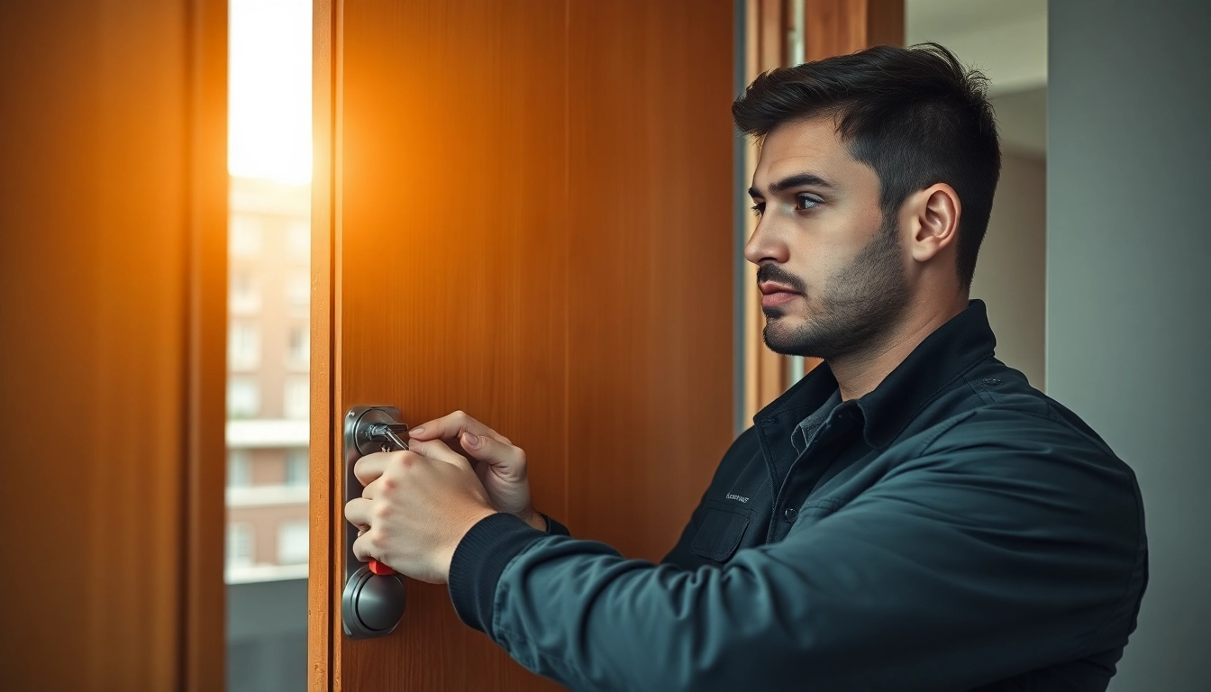 Türöffnung Berlin von einem professionellen Schlüsseldienstanbeiter an einer modernen Wohnungstür