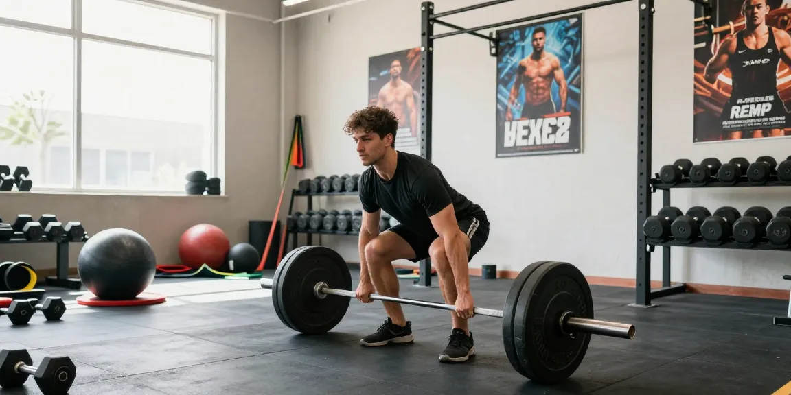 Anabolika Shop - Fit individual lifting weights in gym, showcasing strength and motivation.