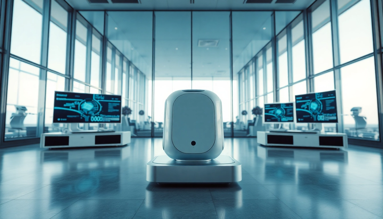 Die evodrop Technologie in einem modernen Büro präsentiert, umgeben von digitalen Elementen.
