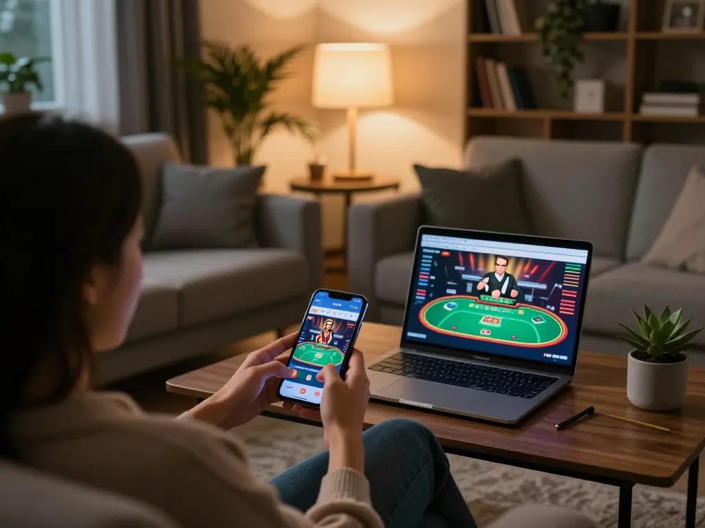 Experience LINK VÀO F168 through a cozy home gaming setup, focusing on strategic online casino play.