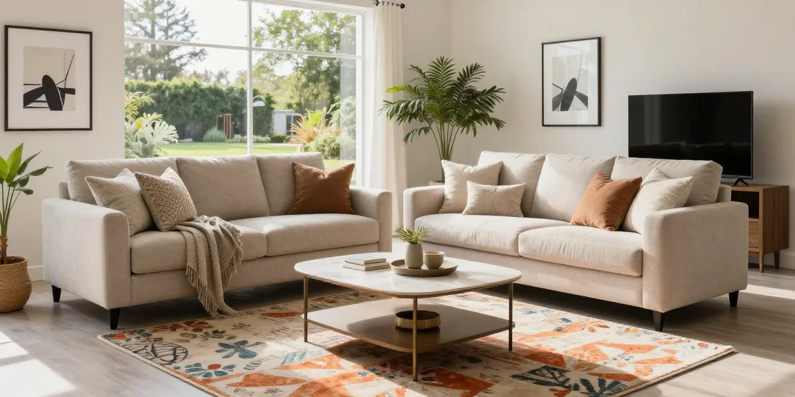 Modisches Wohnzimmer mit stilvollen Möbeln, die erschwingliche Optionen für möbel günstig kaufen im modernen Design präsentieren.