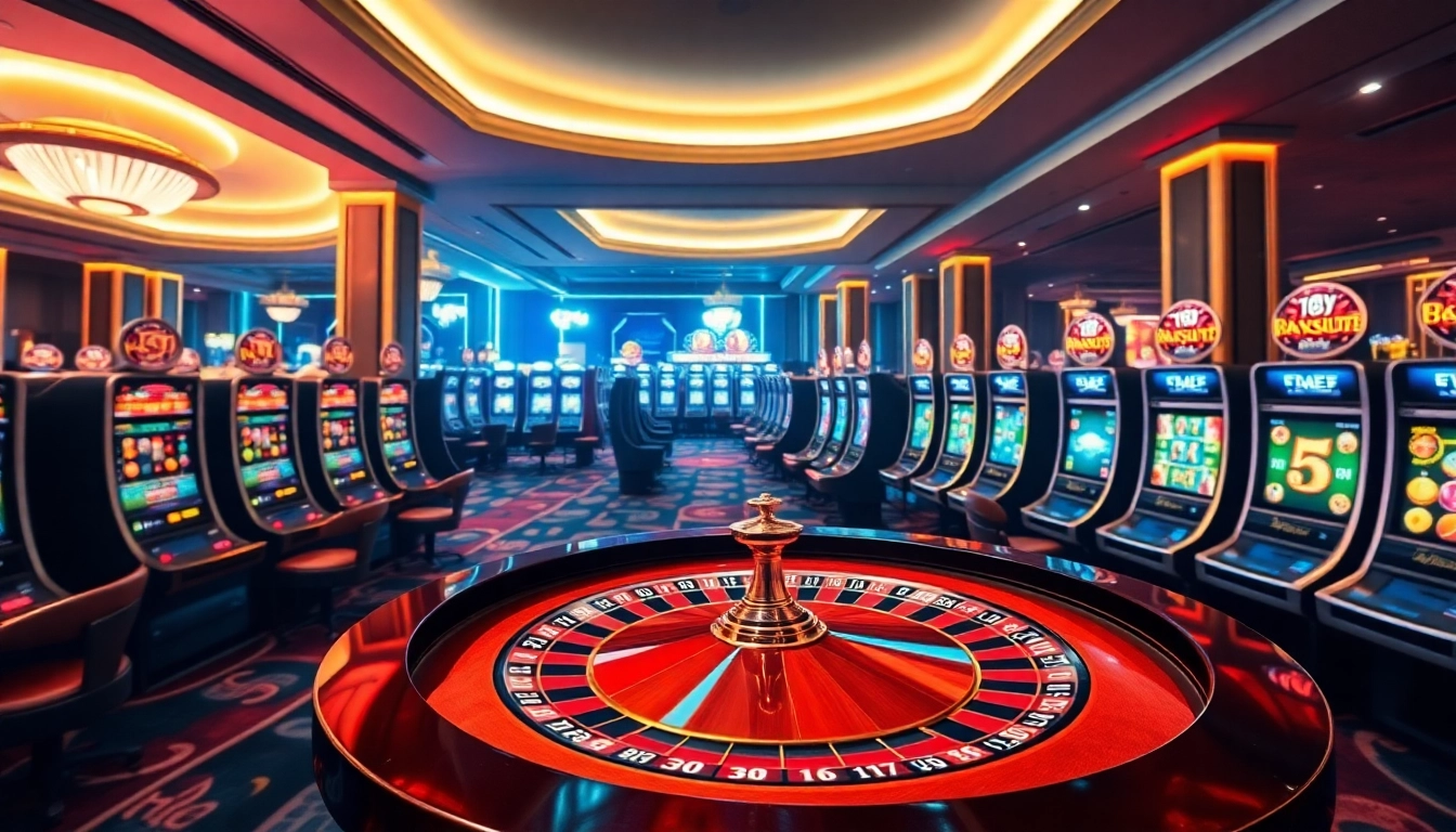 Experience thrilling gameplay at seriöse online casinos österreich with vibrant slot machines and roulette tables.