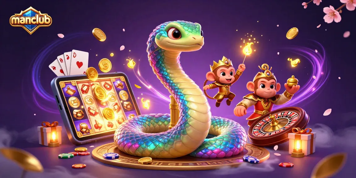 manclub lights up the gaming world with colorful slot games and a vibrant 3D casino scene