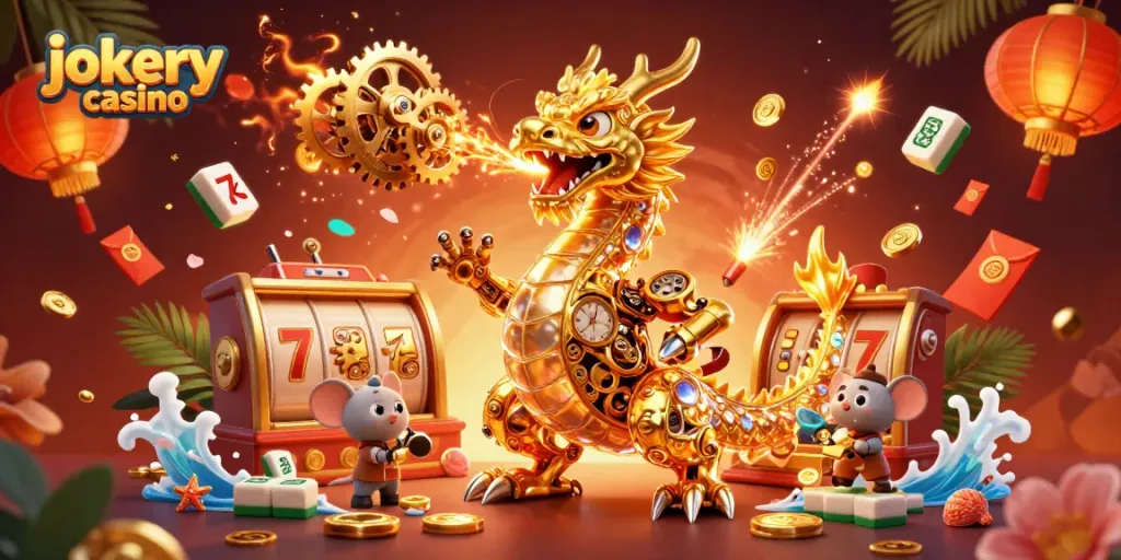 Experience thrilling games at Jokery Casino with dynamic slot reels and stunning visual elements.