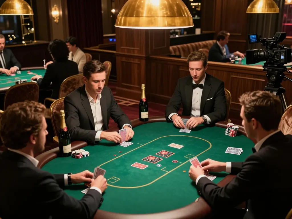 Các người chơi LUCK8 tiết lộ những bài thắng tại bàn poker có tiền cược cao trong một không gian sang trọng
