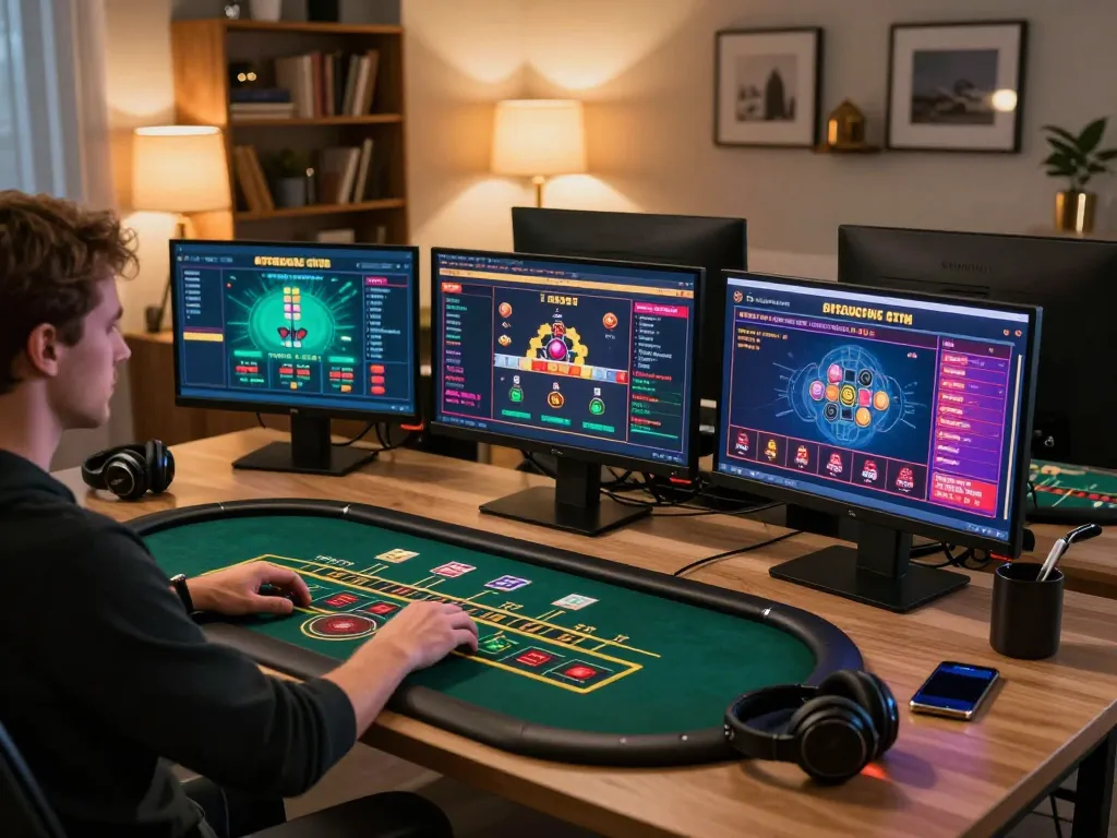 Engaging in strategic online gameplay at mk8 platform, showcasing vibrant casino game interface.