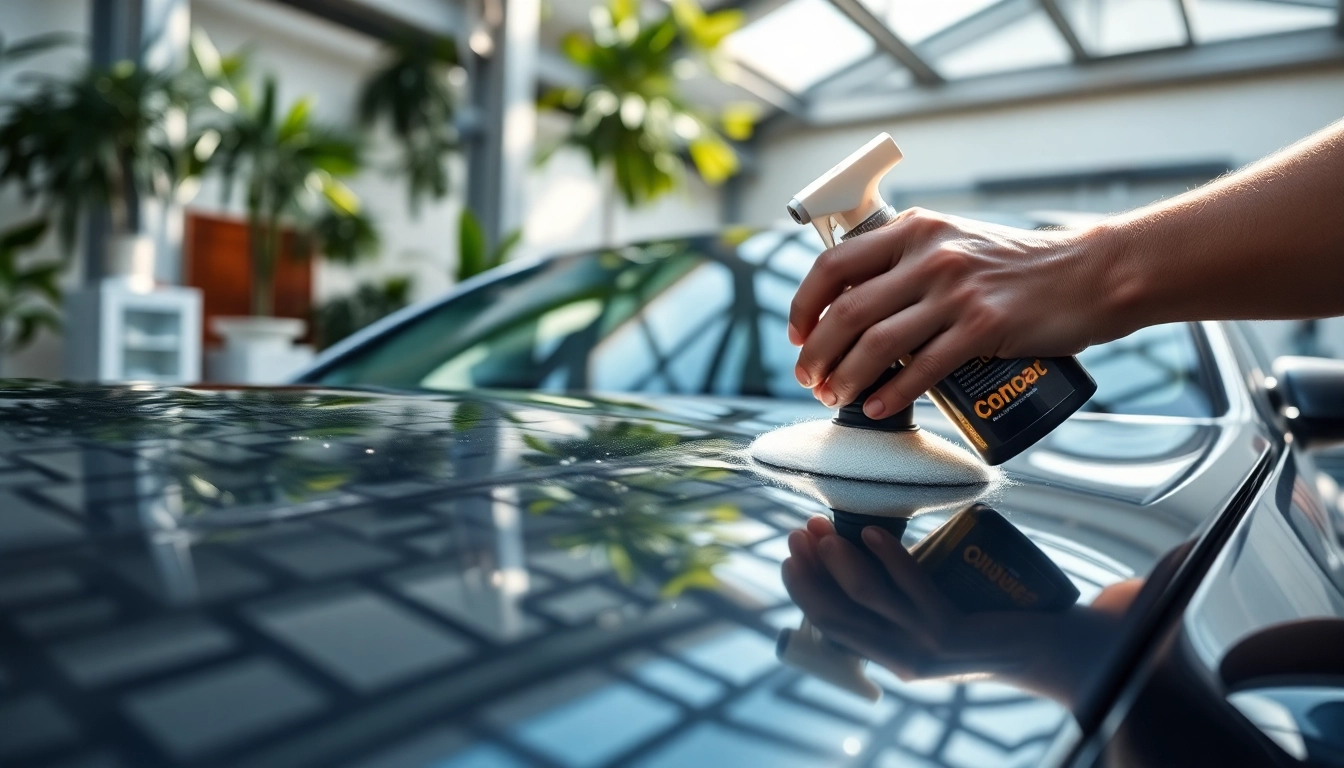 Fahrzeugaufbereitung in Aktion: Professionelle Fahrzeugpflege durch geschulten Techniker.
