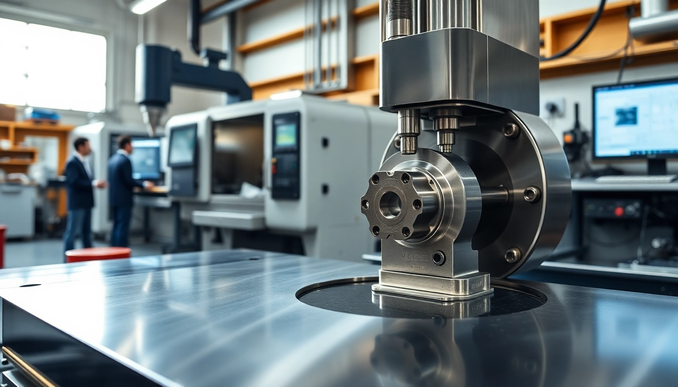 Präzise 5 achs cnc fräsen dienstleister in einer modernen CNC-Werkstatt.