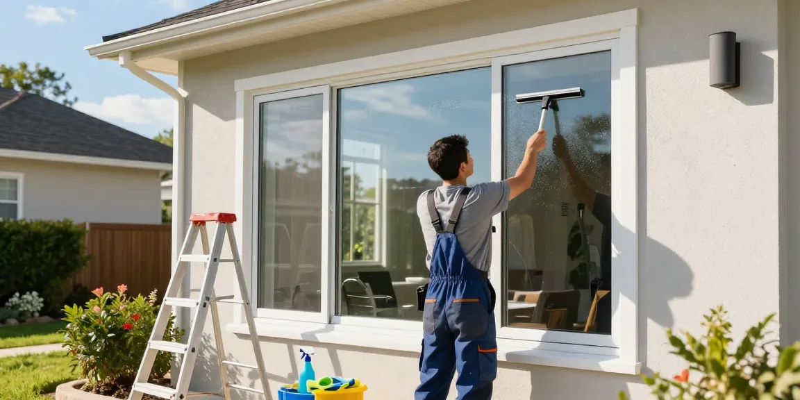 Professional fensterreinigung solothurn service in action, showcasing sparkling clean windows and attention to detail.