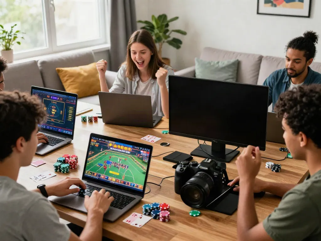 Engaged players enjoying online gaming at https://xo88.games/ in a cozy setting.