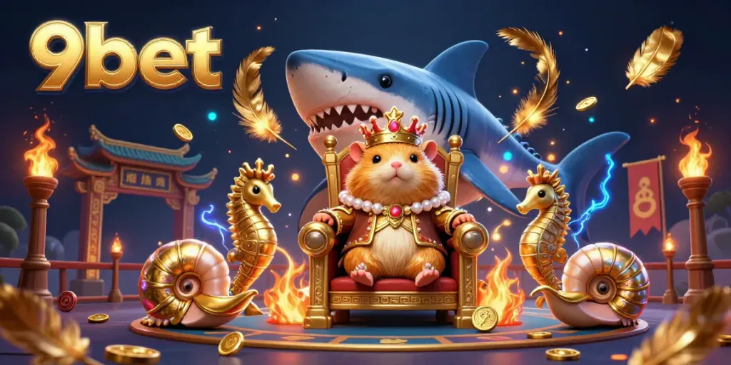 Join the adventure at 9bet, where the golden hamster king rules the thrilling casino scene.