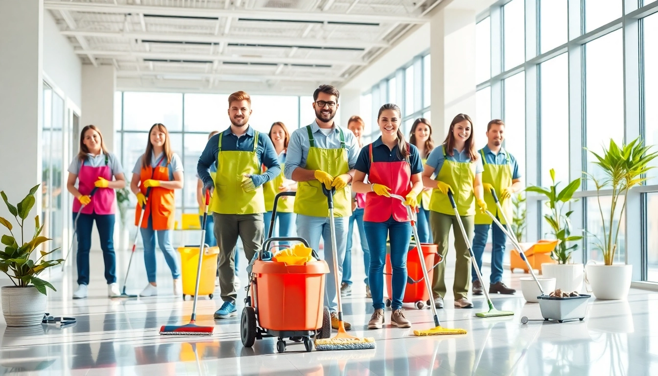 Effiziente Gebäudereinigung Ulm von einem professionellen Team in einem modernen Büro.