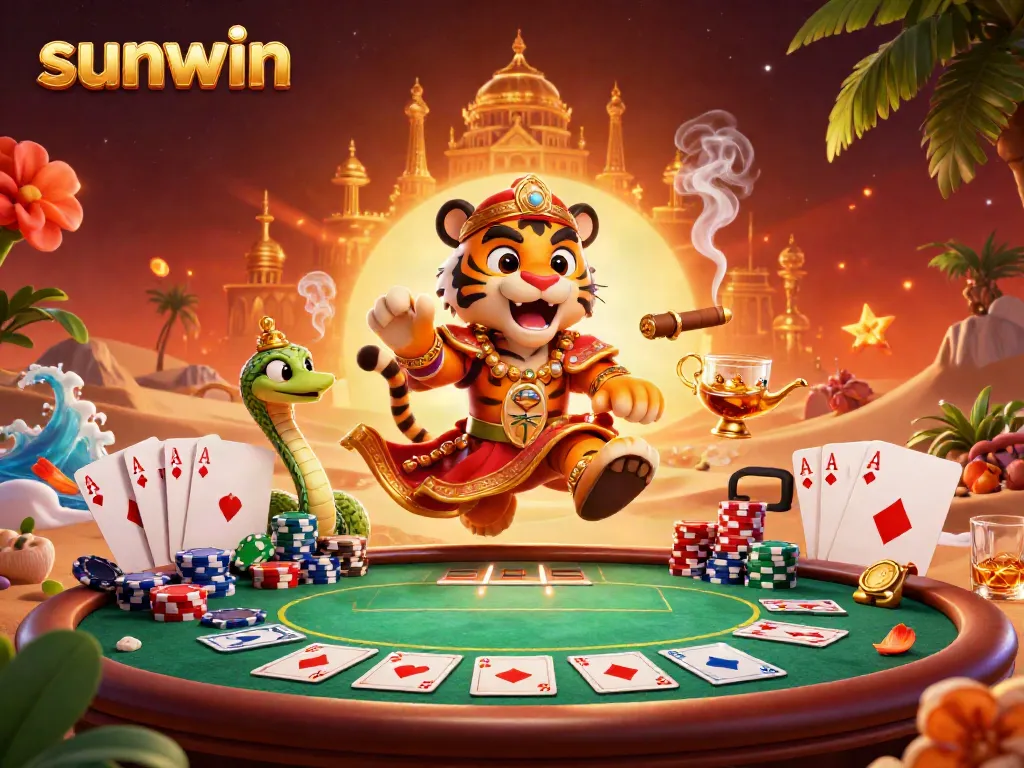 Experience excitement at Sunwin with a vibrant casino scene filled with action and energy.