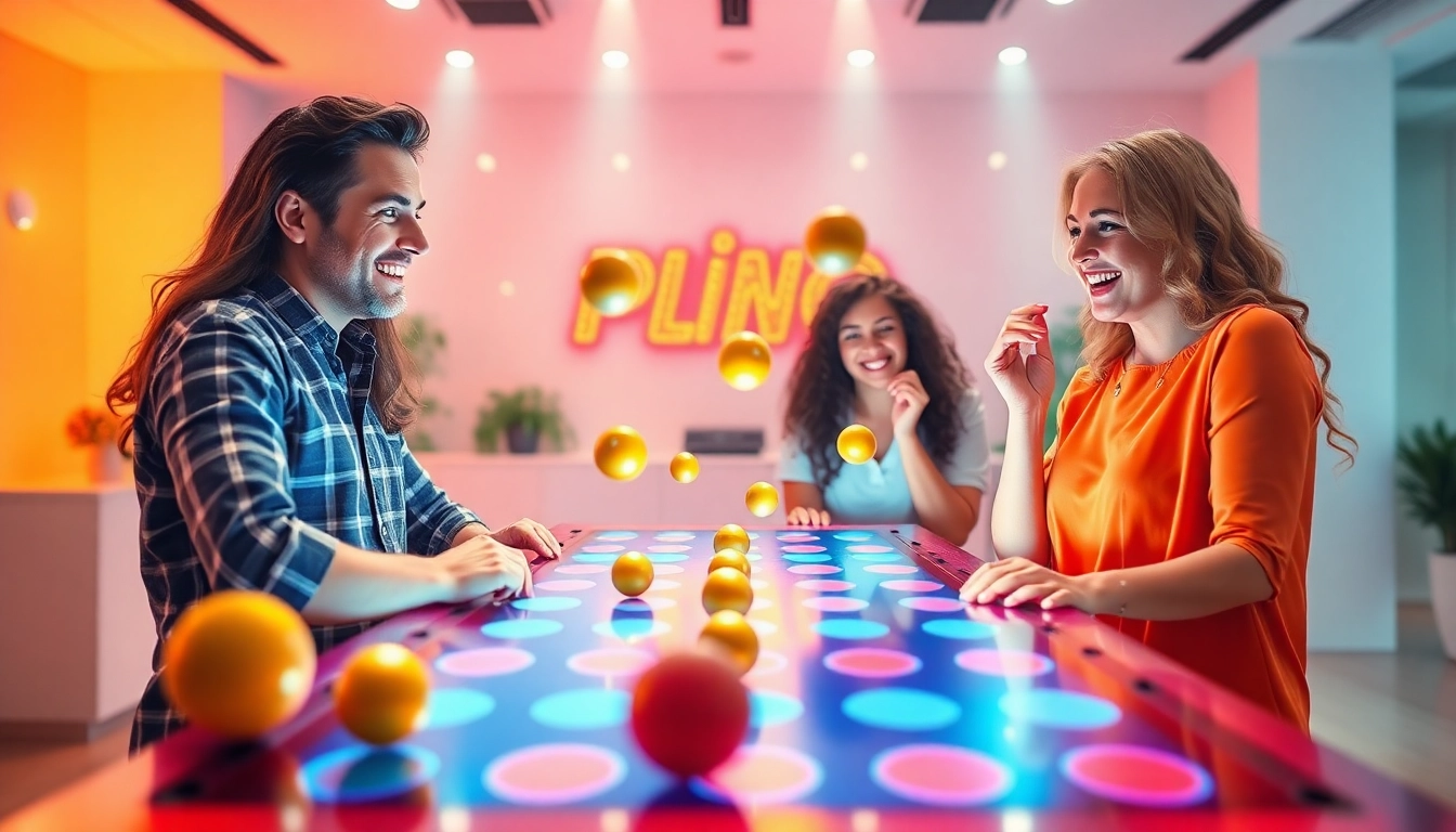 Erleben Sie das aufregende Gameplay der Plinko-App, wo Bälle fallen und Gewinne in bunten Fächern landen.