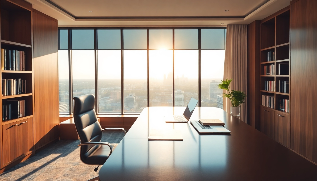 Headhunter CEO arbeitet in einem eleganten Büro mit modernem Design.