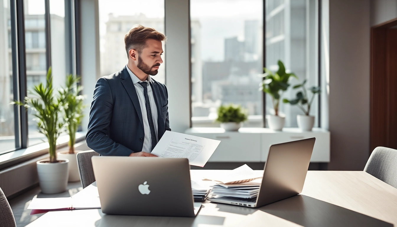 Headhunter Nürnberg führt ein Bewerbungsgespräch mit einem Kandidaten in einem modernen Büroumfeld.