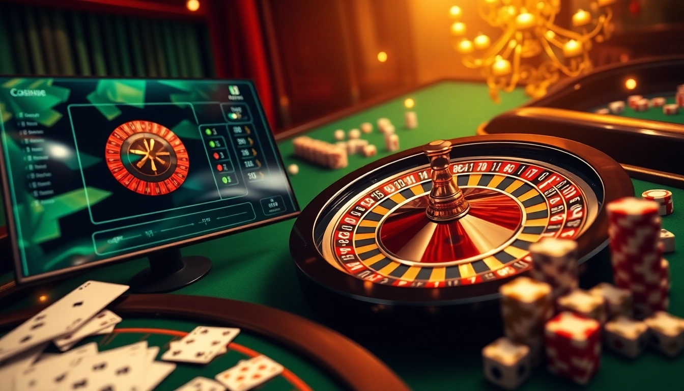 Join the excitement at SC88 Trang Chủ with vibrant casino elements including poker chips and roulette.