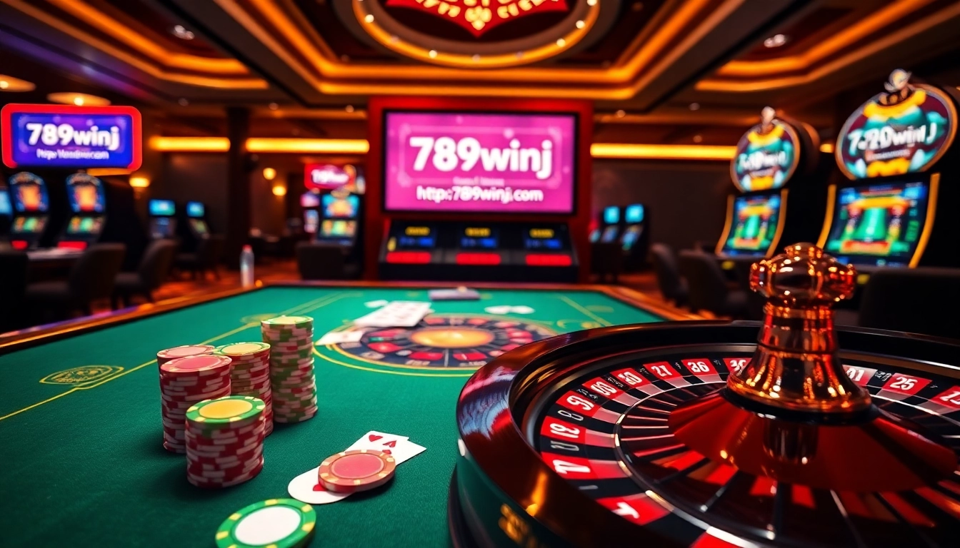Betting excitement at https://789winjj.com/ with colorful chips and casino games