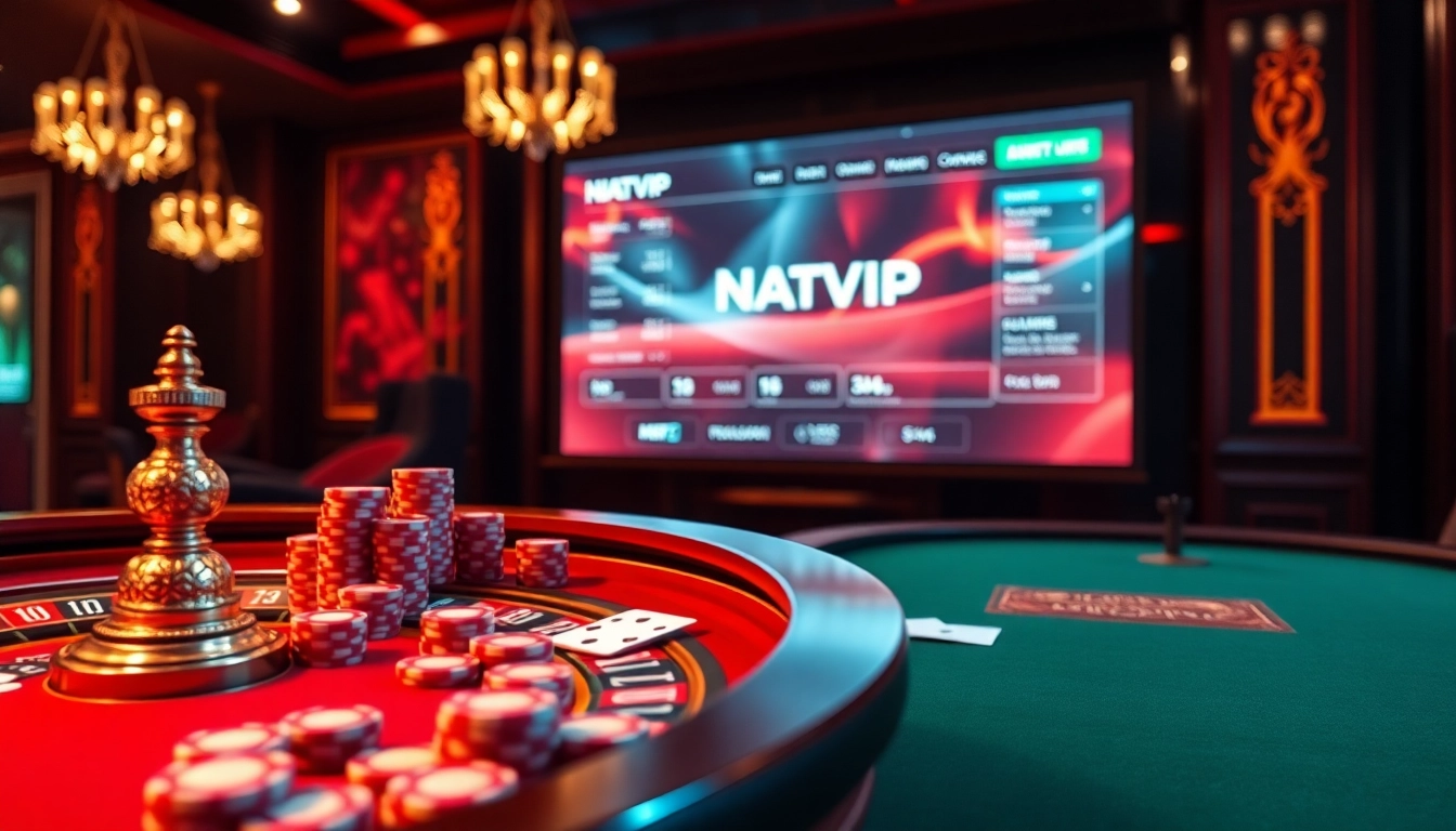 Experience thrilling gameplay at NHATVIP with vibrant casino elements and engaging activities.