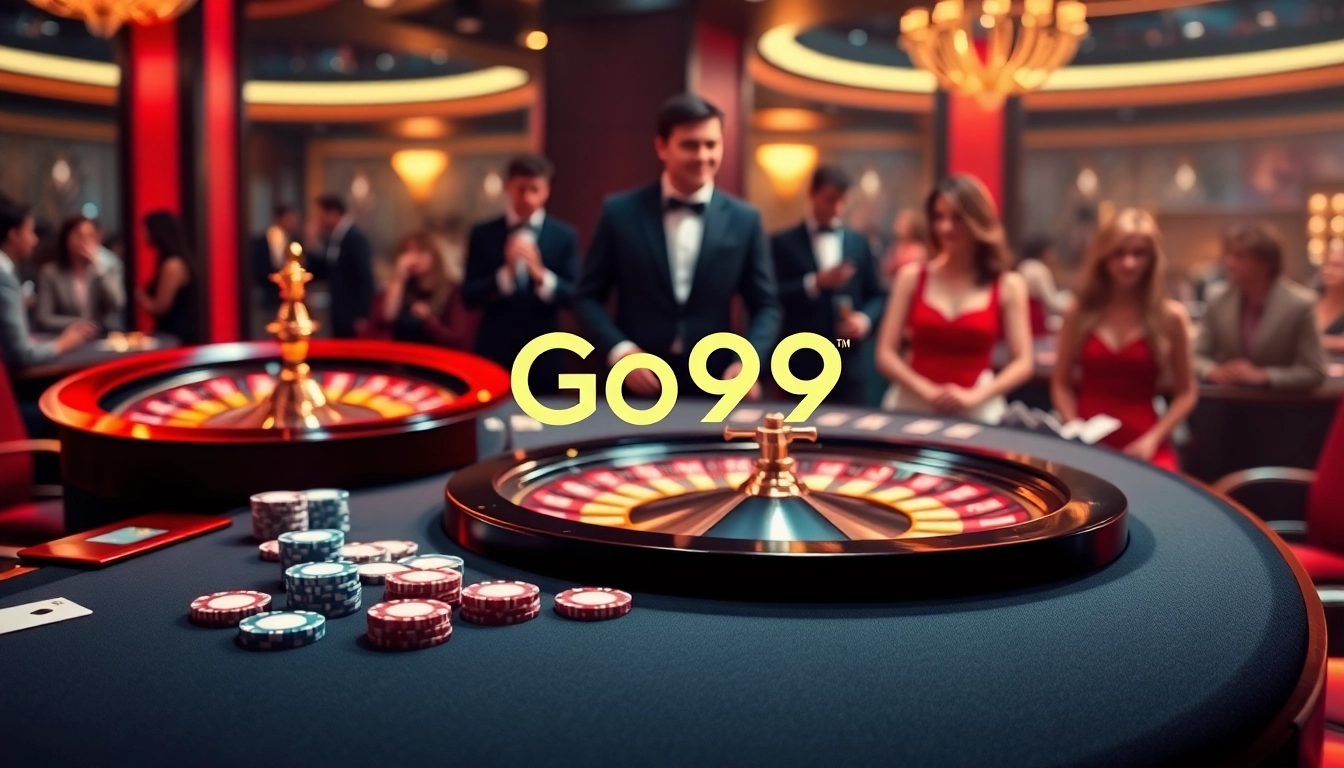 Experience thrilling gaming moments at Go99 with vibrant casino tables and engaging players.
