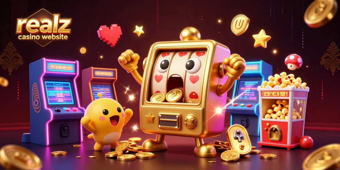 Feiere Gewinne auf der realz casino website mit einem aufregenden Slot-Jackpot-Szenario.