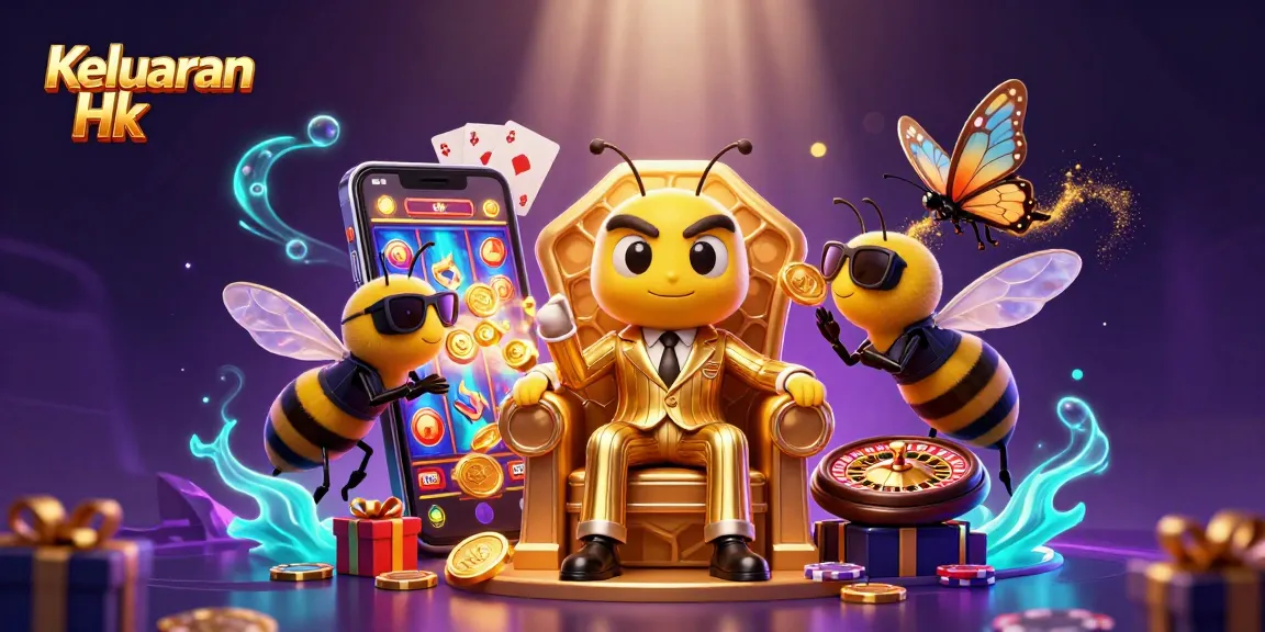Experience the thrill of Keluaran Hk with live lottery updates and real-time results in this vibrant illustration.