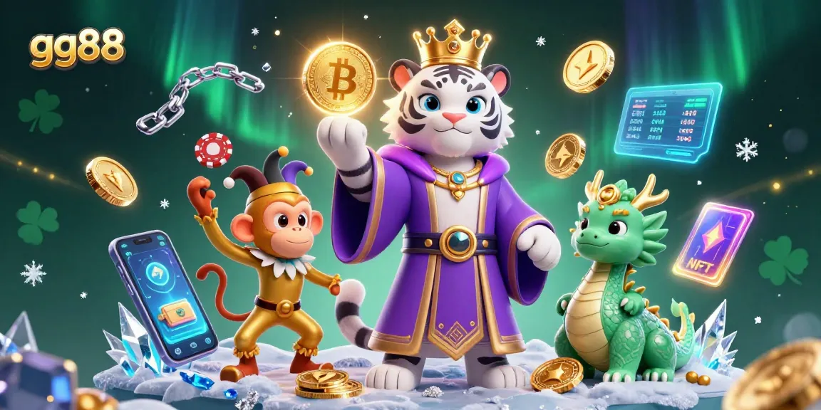 Experience thrilling gaming at gg88 with vibrant 3D illustrations of casino adventures.