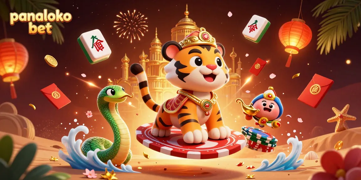 Experience the excitement of panaloko bet with a vibrant 3D casino illustration packed with game elements.